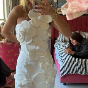 Elegant White One Shoulder Dress